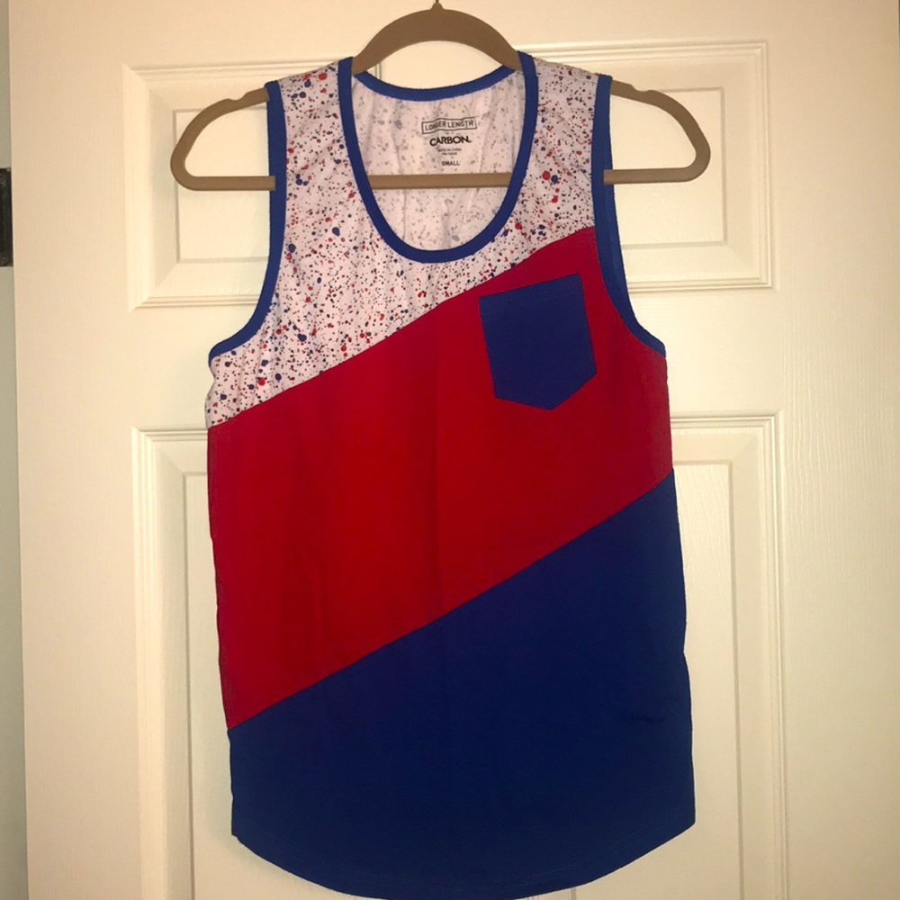 Paint Splatter Colorblock Tank Top - Small - NWOT
